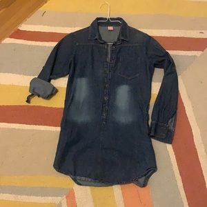 Denim shirt dress